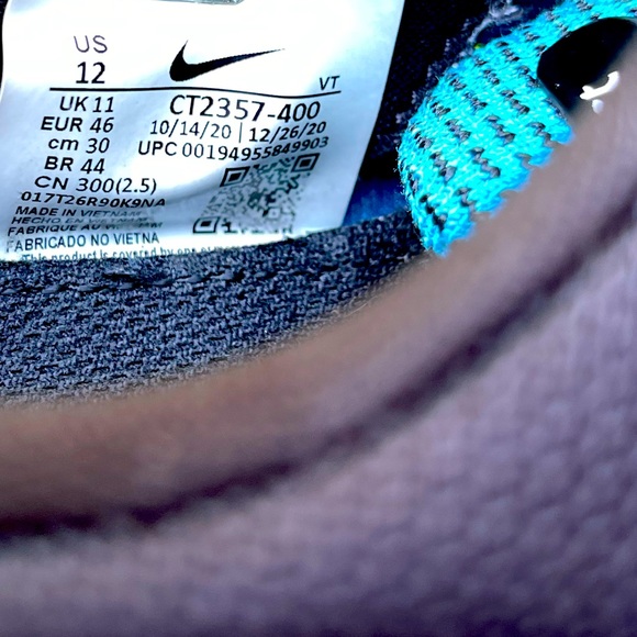 NIKE React Infinity flyknit 2 Running Blue Orbit & black size 12 - Picture 13 of 13